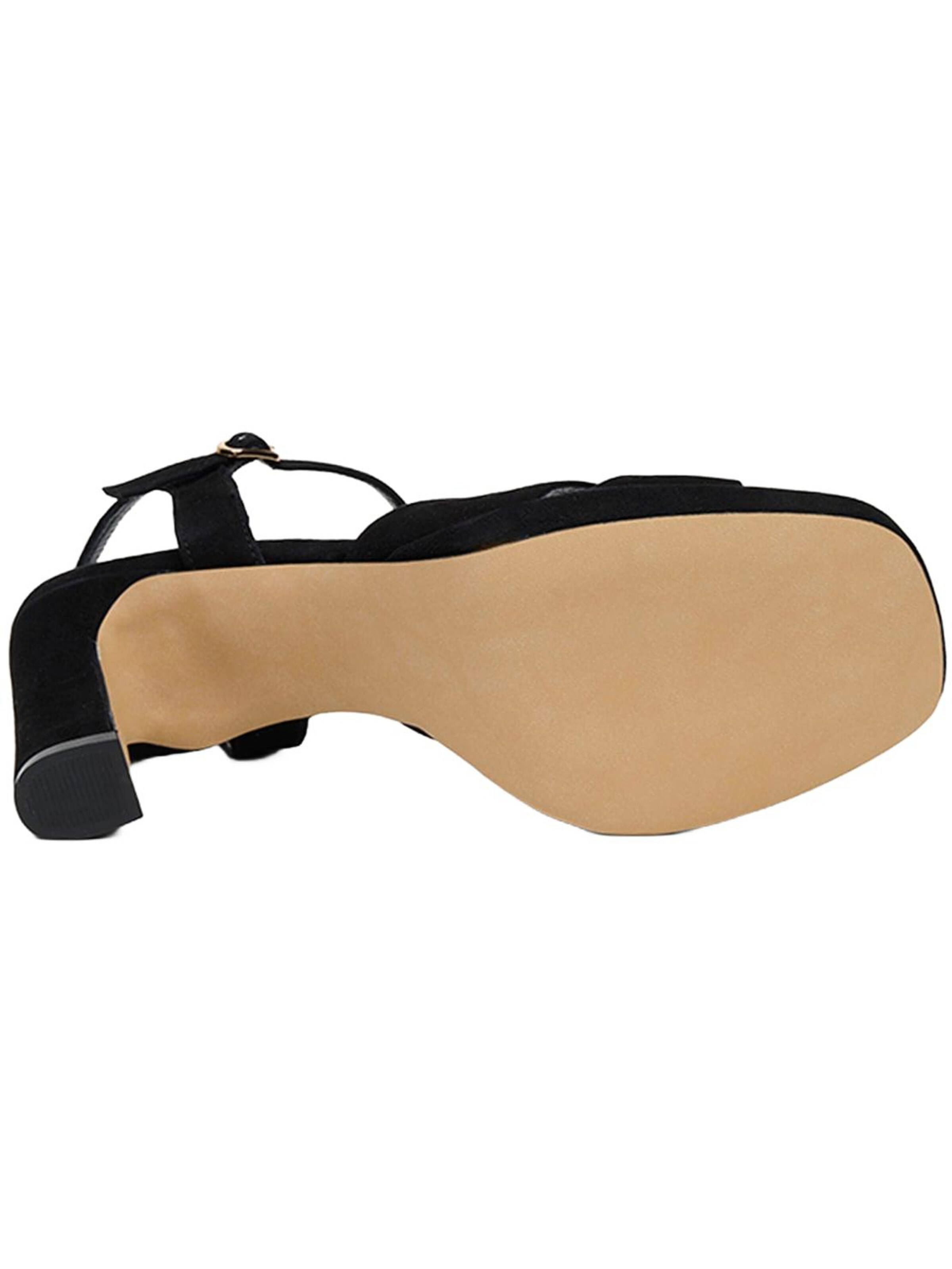 Desa Zehentrenner 'DESA Damen-Abendsandalen aus Wildleder mit gekreuzten Riemen'‌‌‌‌‌‌‌ in Schwarz