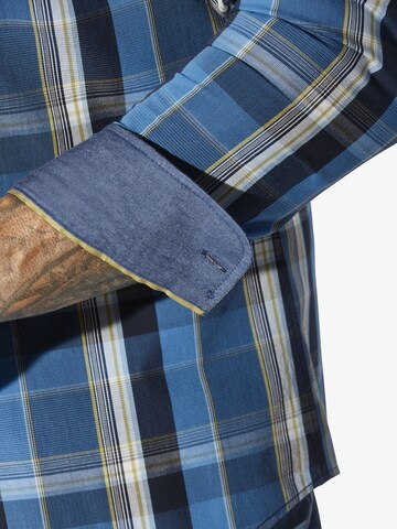 Jan Vanderstorm Comfort fit Button Up Shirt 'Jorvar' in Blue