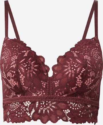 Hunkemöller T-shirt BH 'Shiloh' in Rood: voorkant