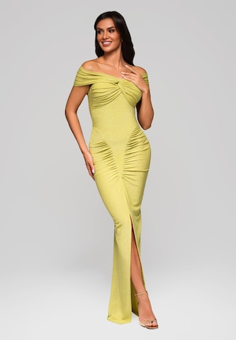 Ombre Evening dress 'Carmen' in Yellow