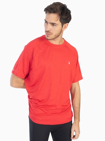 Spyder Functioneel shirt in Rood: voorkant