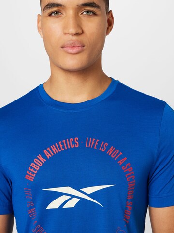 T-Shirt fonctionnel Reebok en bleu