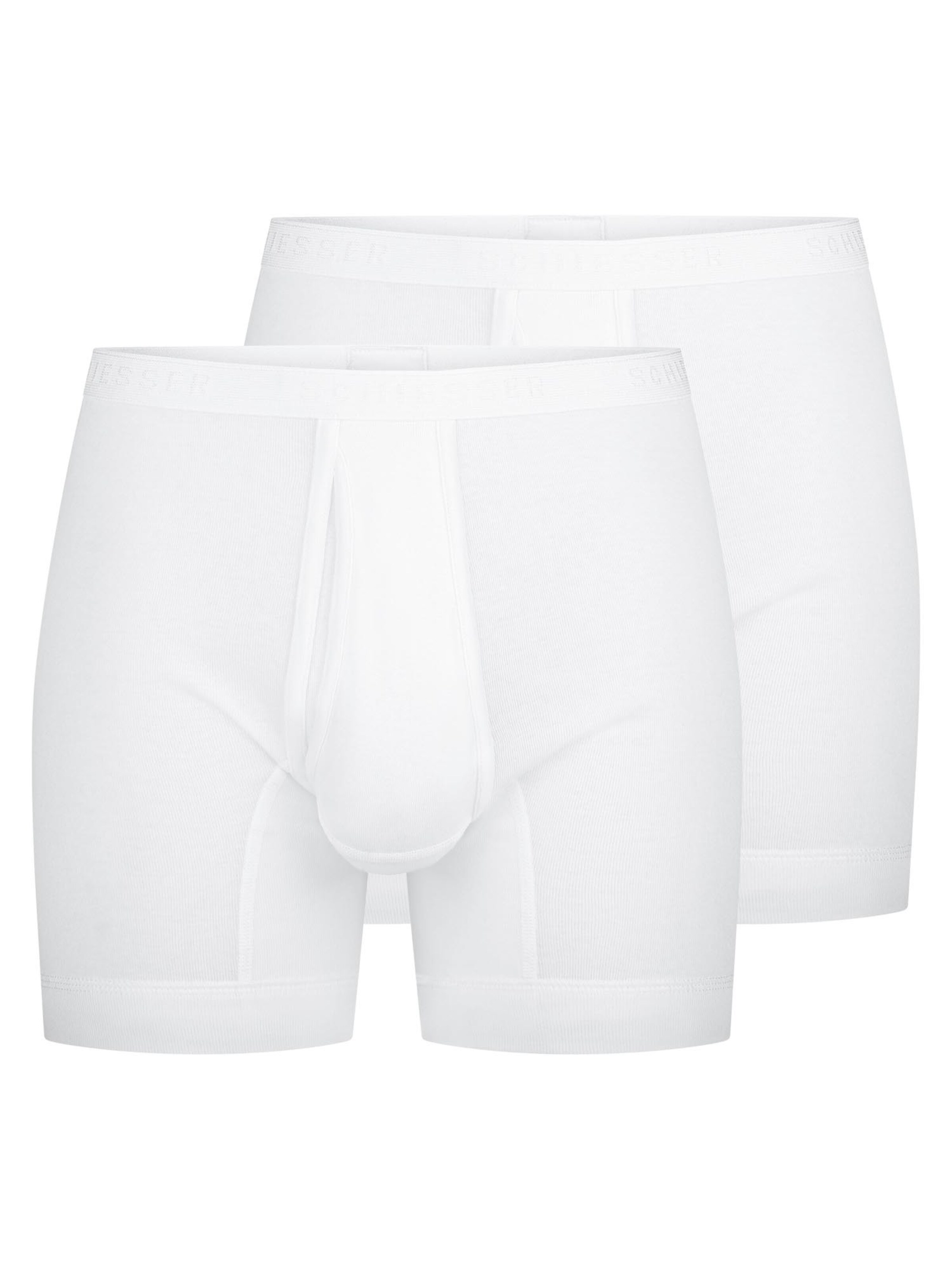 SCHIESSER Boxer shorts 'Original Classics Feinripp' in White: front