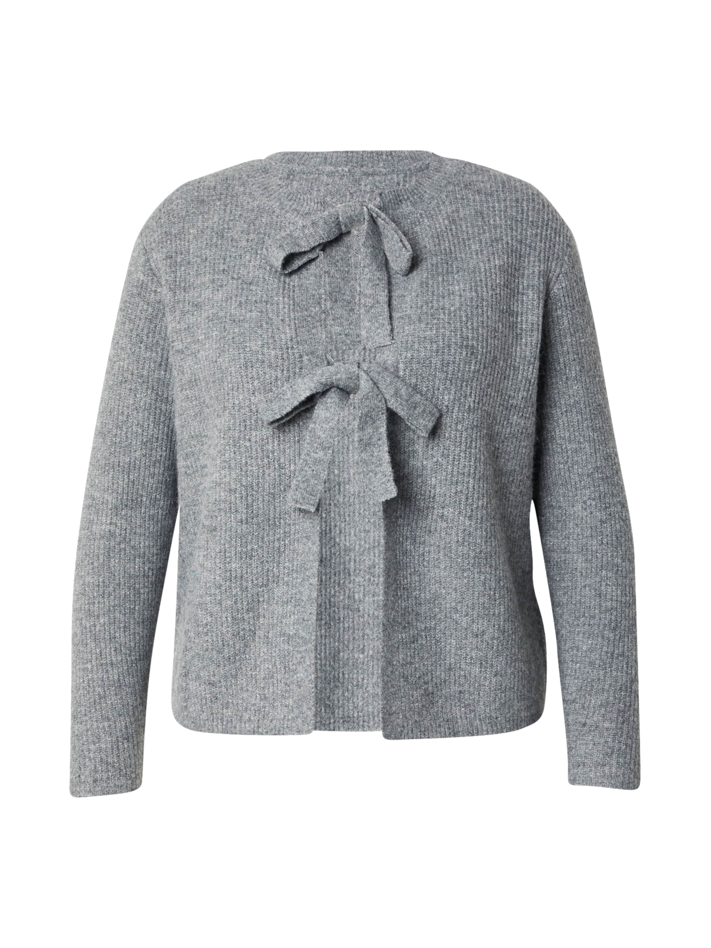 PIECES Curve Knit Cardigan &#x27;PCSILLY&#x27; in Grey: front