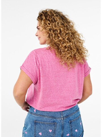 Zizzi Shirt 'VAVA' in Pink
