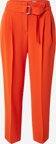 BOSS Black Regular Pleat-front trousers 'Tapiah' in Orange: front