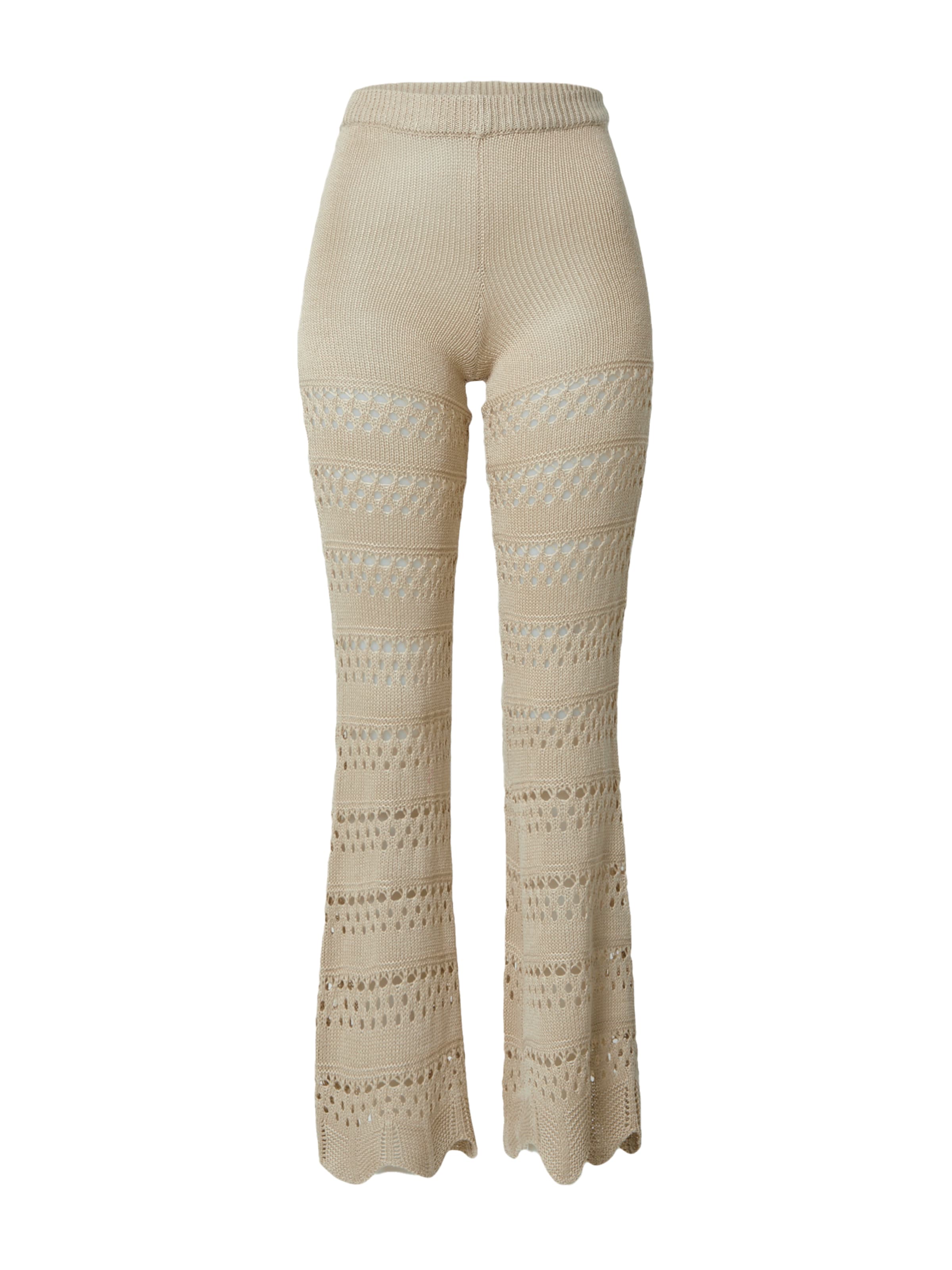Flared Pantaloni di Urban Classics in beige: frontale