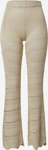 Urban Classics Flared Trousers in Beige: front