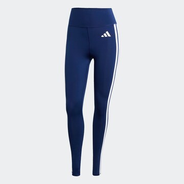ADIDAS PERFORMANCE Skinny Workout Pants in Blue: front