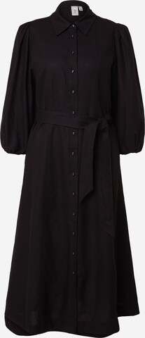 Y.A.S Shirt dress 'FLAXY' in Black: front