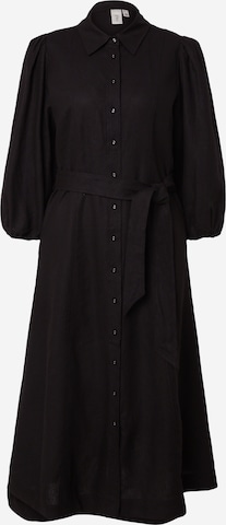 Y.A.S - Vestido camisero 'FLAXY' en negro: frente