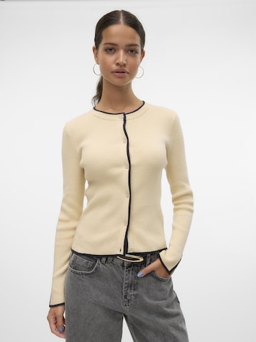 VERO MODA Knit cardigan 'VMJoan' in White: front