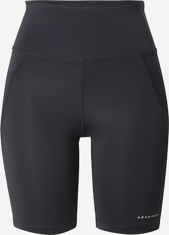 Skinny Pantaloni sport de la Röhnisch pe negru: față