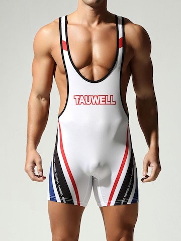TAUWELL Sportunterhose 'Fitness Wrestling' in Weiß: Vorderseite