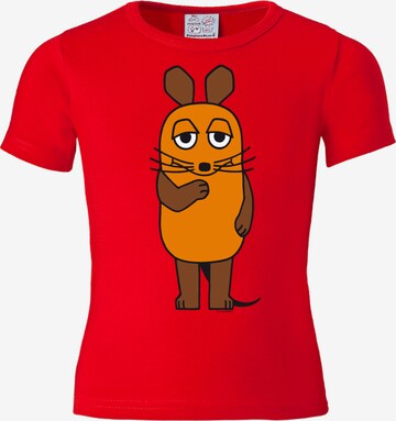 LOGOSHIRT Shirt 'Die Maus' in Rood: voorkant