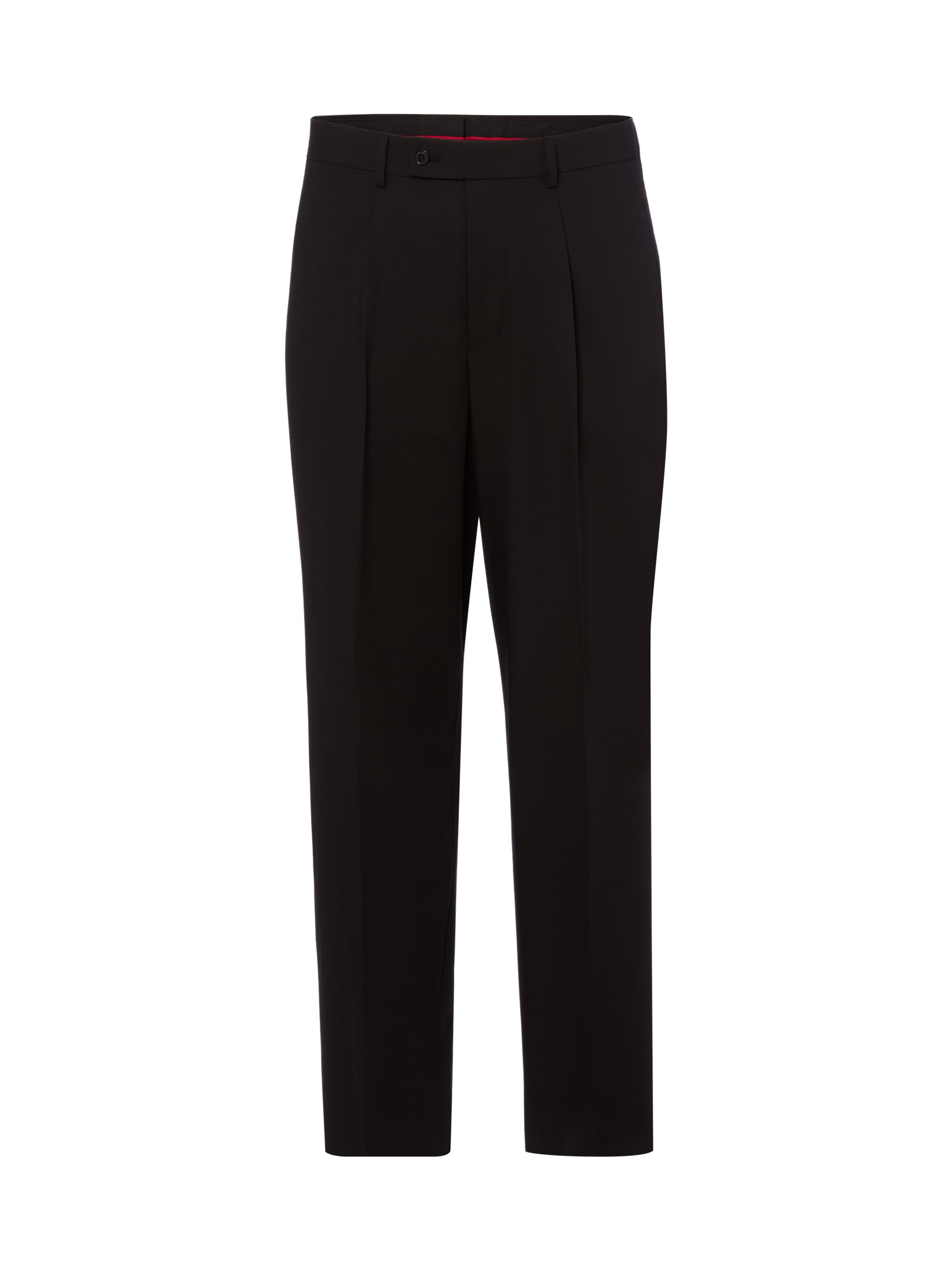 Finshley & Harding London Regular Pleated Pants 'Jaxdon' in Black: front