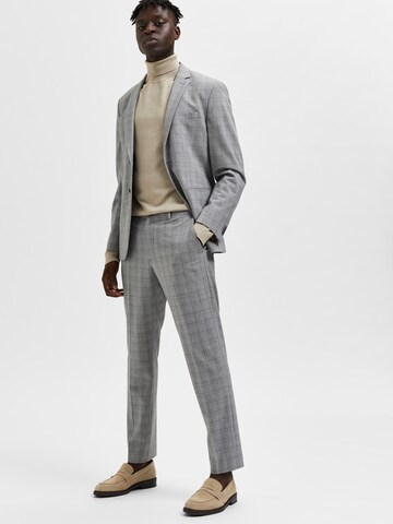 SELECTED HOMME Regular Pleated Pants 'Liam' in Grey