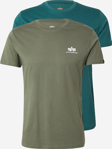 Maglietta di ALPHA INDUSTRIES in verde: frontale