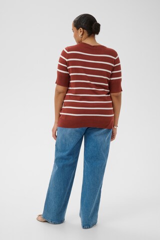 KAFFE CURVE - Casaco de malha 'KCLizzy' em castanho