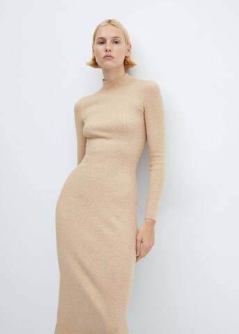 MANGO Knitted dress in Brown