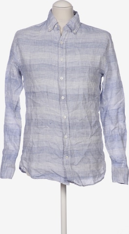 MANGO Button Up Shirt in S in Blue: front
