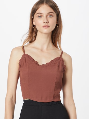ABOUT YOU Top 'Fina' in Brown: front