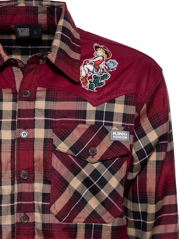 King Kerosin Regular Fit Hemd in Rot