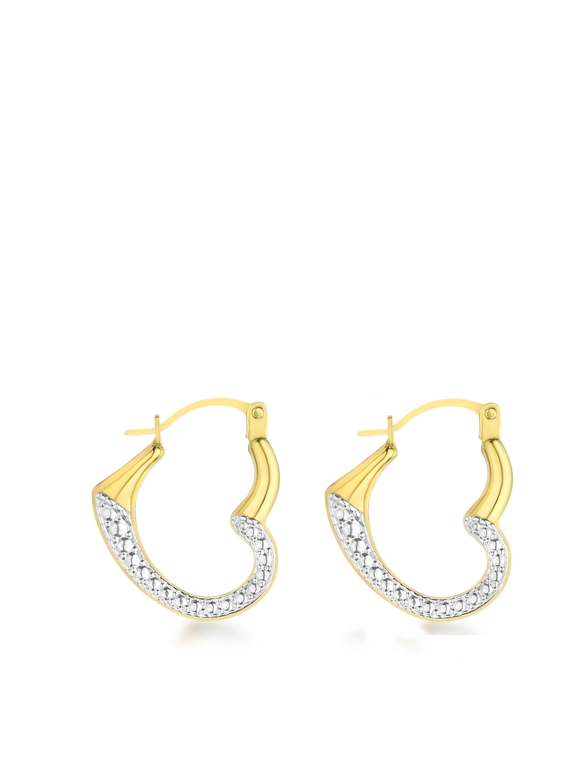 Lucardi Earrings 'Klassisch' in Gold: front