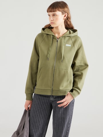 VANS Sweatvest 'UNIVERSAL COCOON' in Groen: voorkant