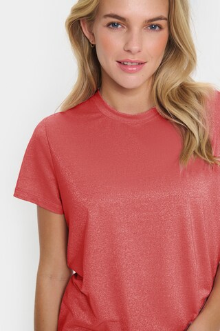 SAINT TROPEZ - Camisa 'Haga' em vermelho