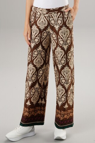 Aniston SELECTED Wide leg Pants in Beige: front