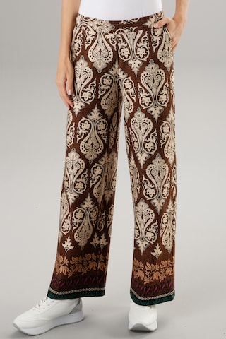 Aniston SELECTED Wide leg Pants in Beige: front