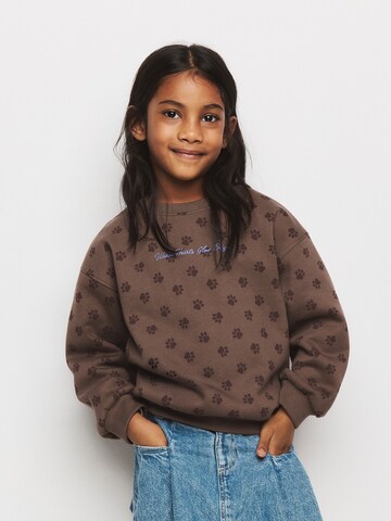 MANGO KIDS Sweatshirt i brun: framsida