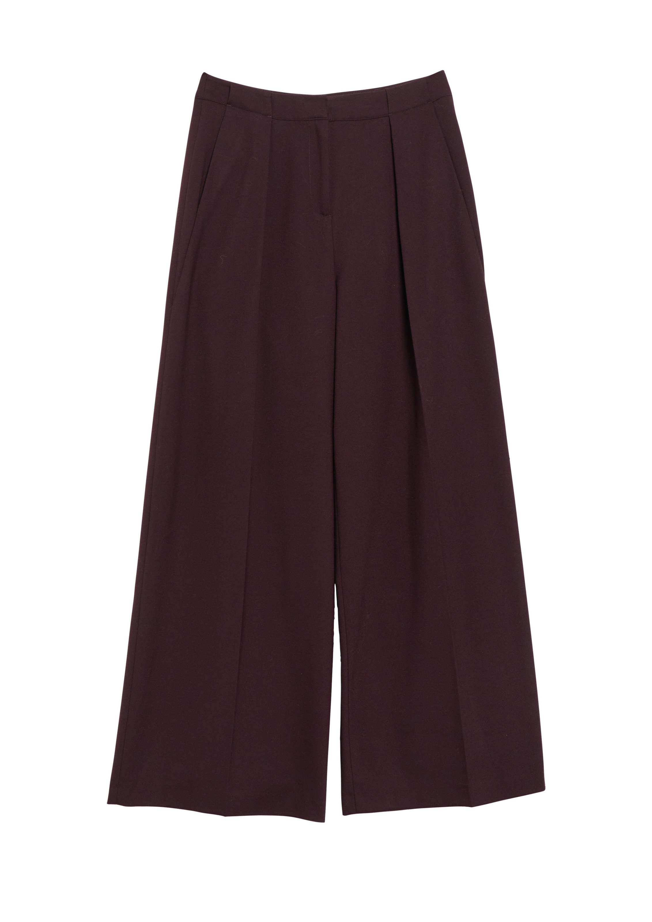 COMMA Pleat-front trousers in 34/Long in Aubergine, Item view