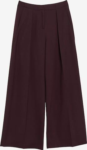 COMMA Wide leg Pleat-front trousers in Purple: front