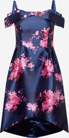 Chi Chi Curve Cocktail Dress in Blue: front
