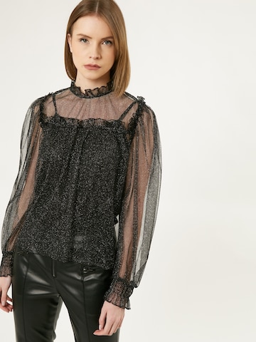 Camicia da donna 'Sheer' di Influencer in nero: frontale