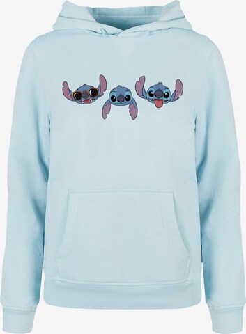 ABSOLUTE CULT Sweatshirt 'Lilo And Stitch - Faces' in Blau: predná strana
