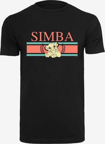 T-Shirt 'Disney König der Löwen Simba' F4NT4STIC en noir : devant
