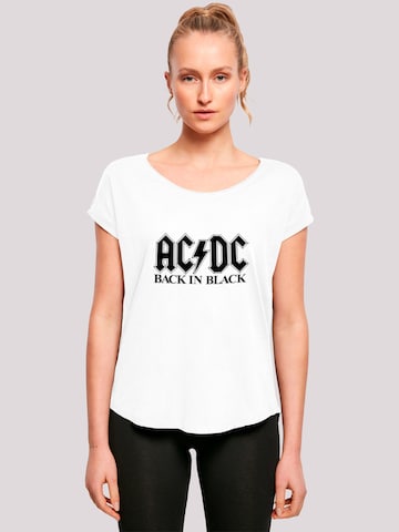 F4NT4STIC Shirt 'ACDC Back In Black' in Wit: voorkant