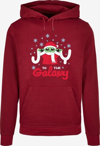 ABSOLUTE CULT Sweatshirt 'The Mandalorian - Joy To The Galaxy' in Rood: voorkant