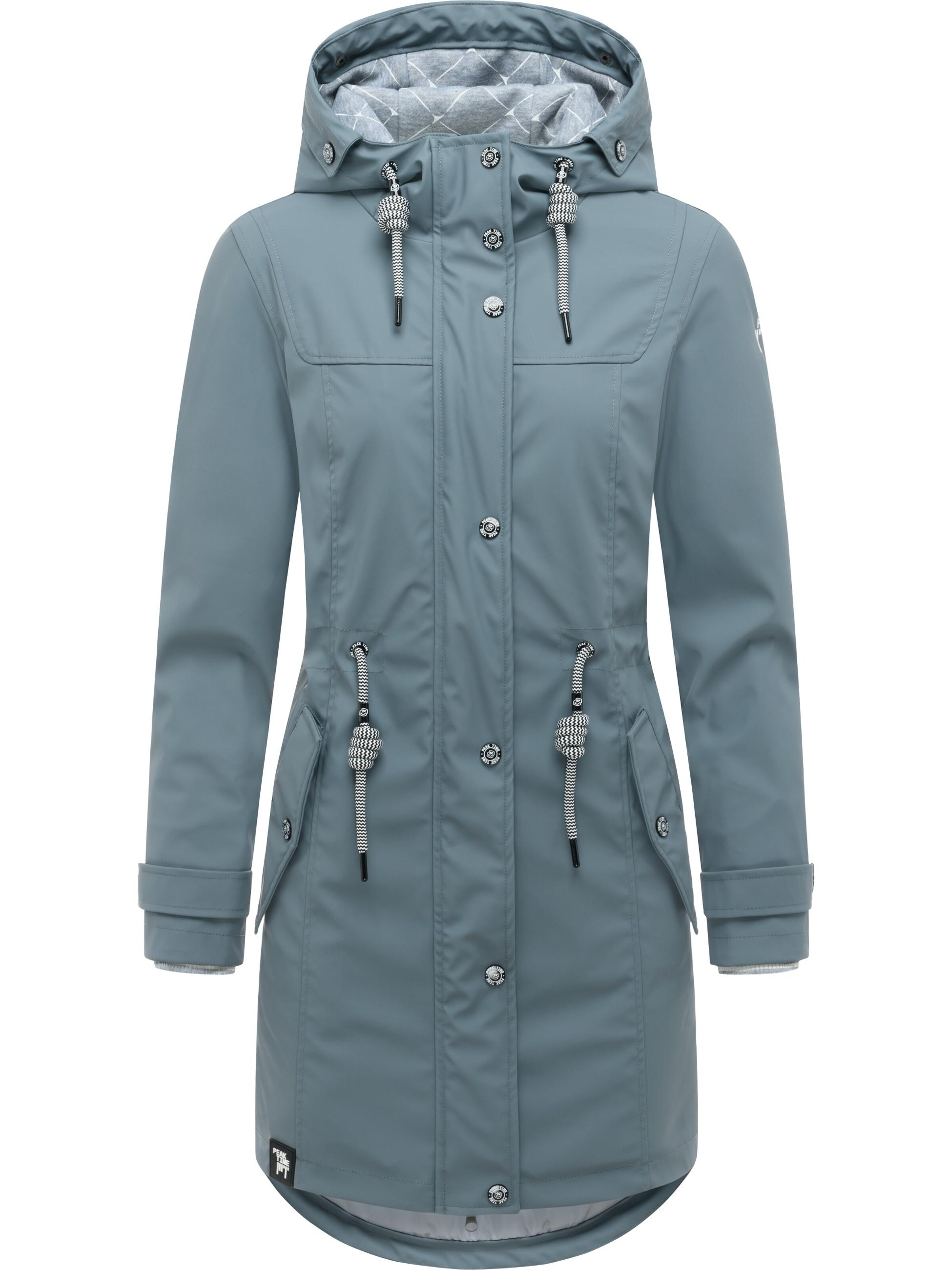 Cappotto funzionale di Peak Time in blu: frontale
