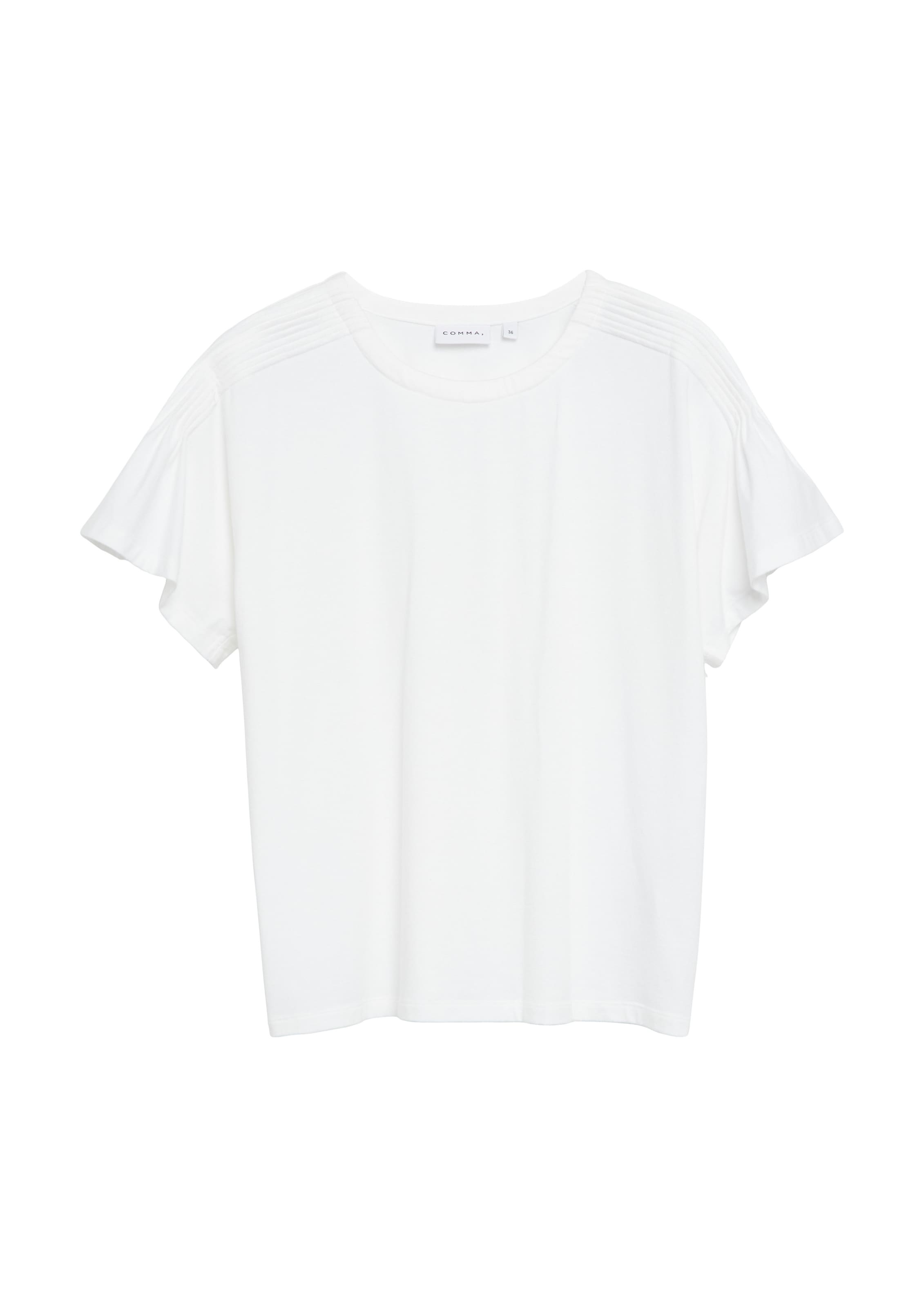 T-shirt COMMA en blanc : devant