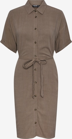 Robe-chemise 'VINSTY' PIECES en marron : devant