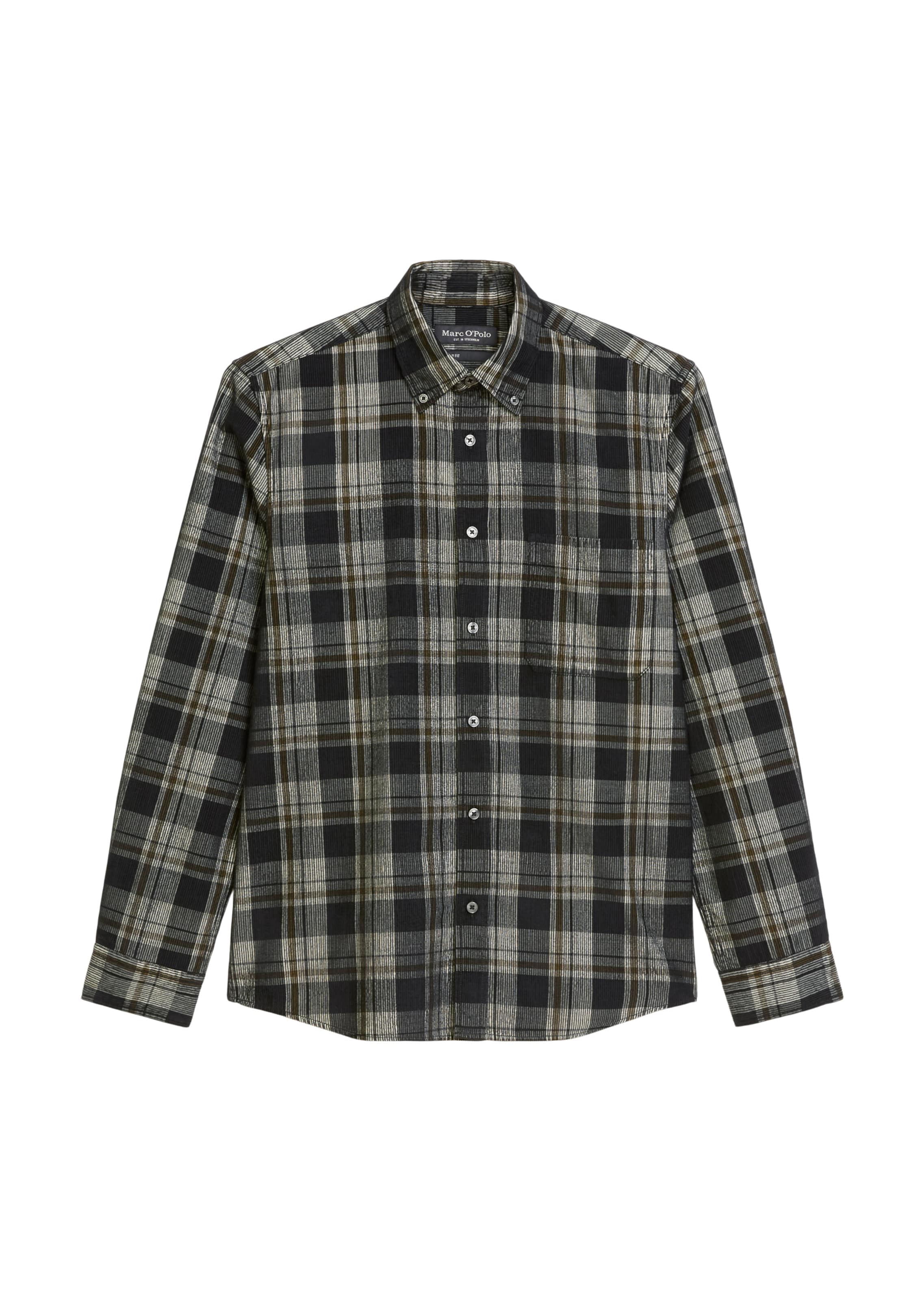 Marc O'Polo Regular Fit Hemd in Grau: Vorderseite