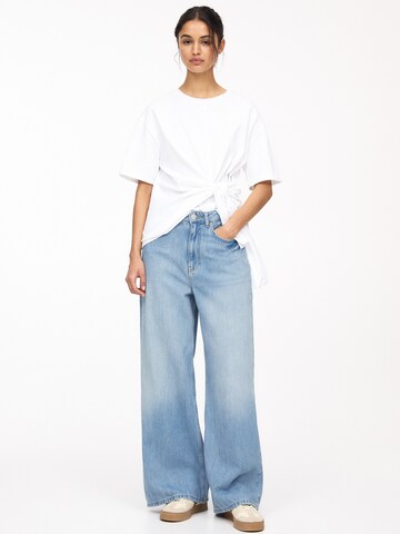 Pull&Bear Vrečasti Kavbojke | modra barva