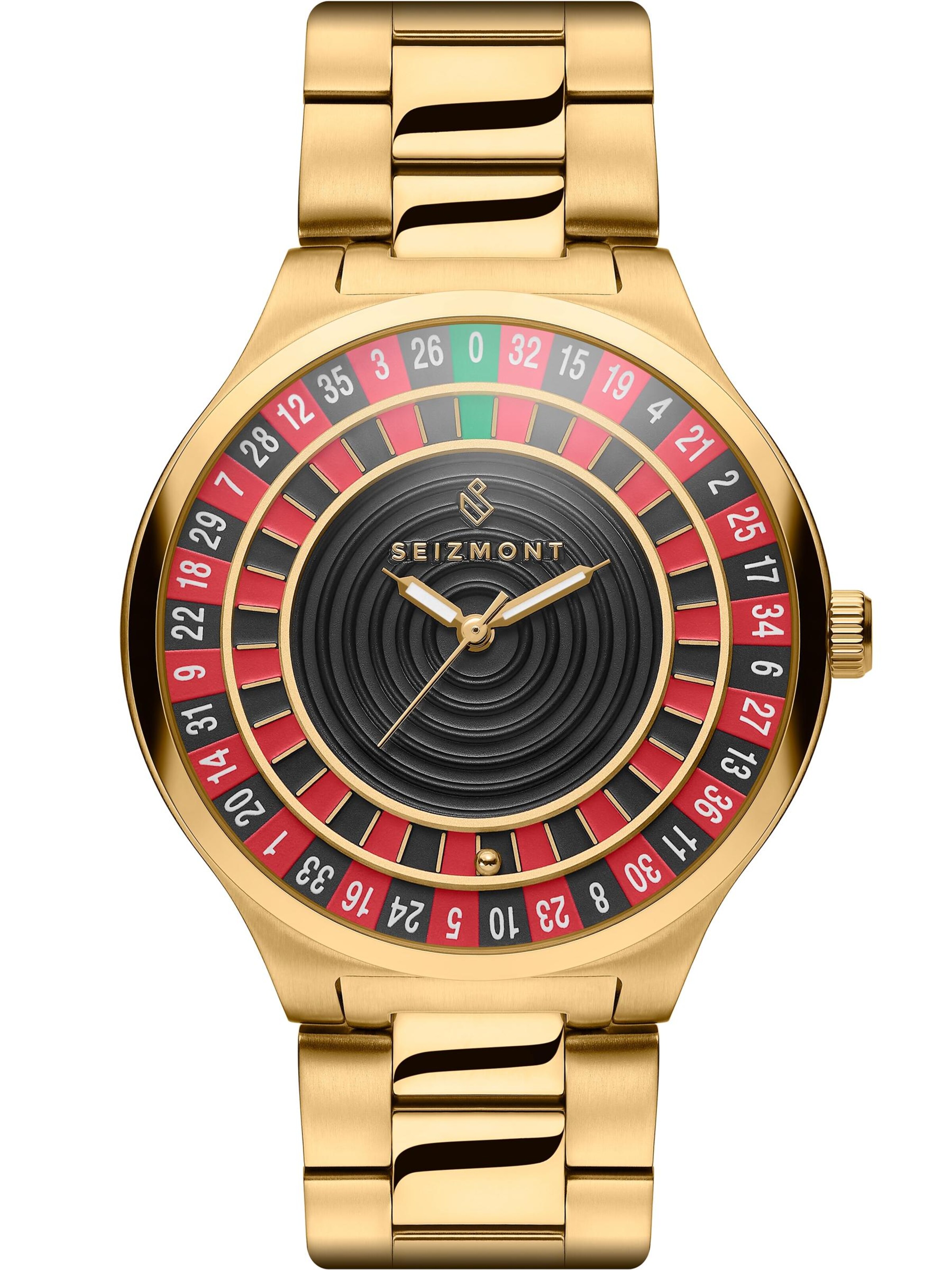 Seizmont Analog Watch 'Ace' in Gold: front
