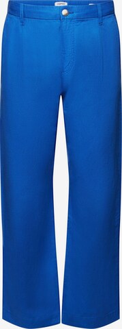 ESPRIT Pleat-Front Pants in Blue: front