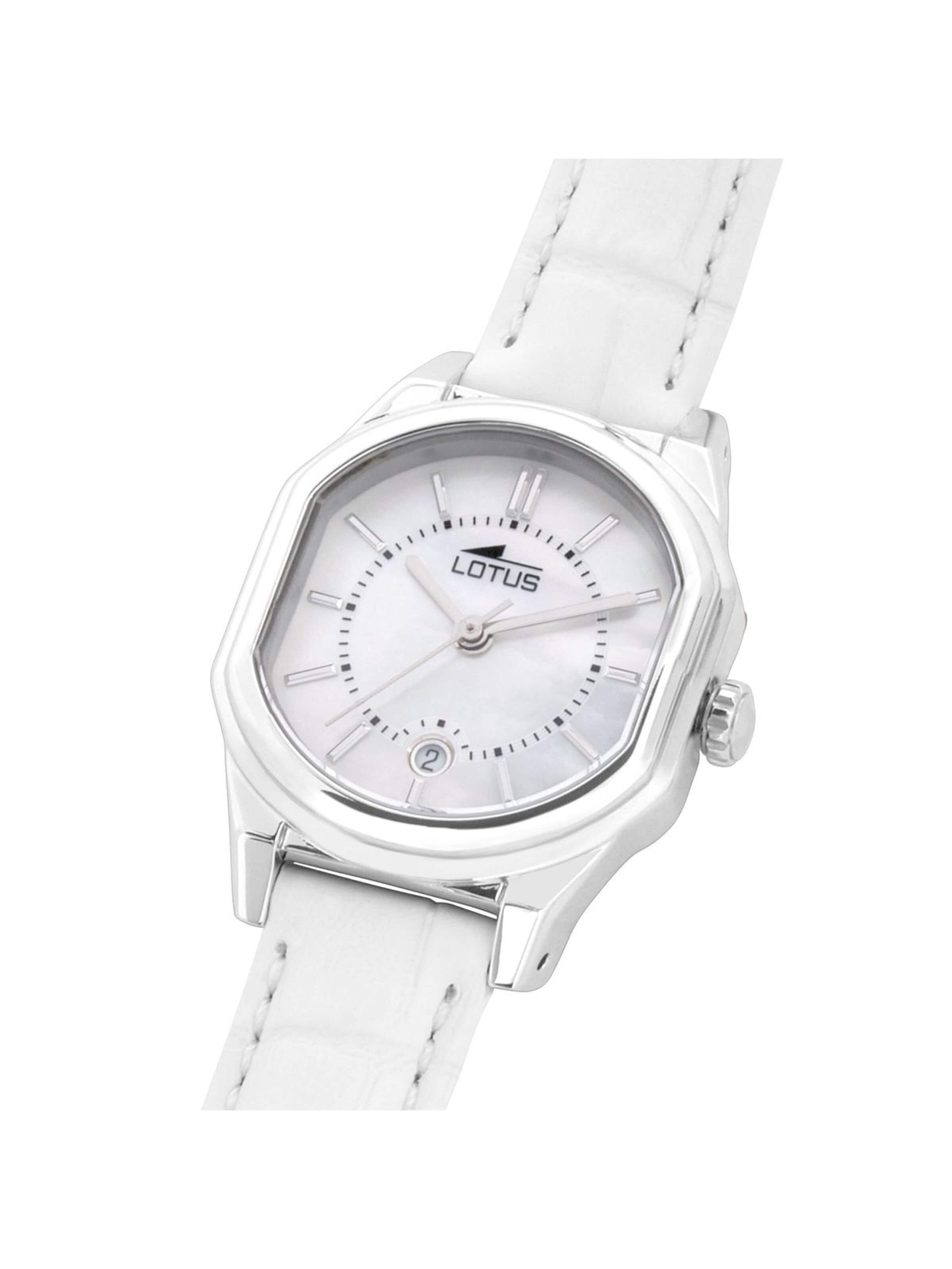 Montre à affichage analogique Lotus en blanc
