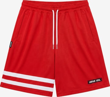 Unfair Athletics Broek 'DMWU' in Rood: voorkant